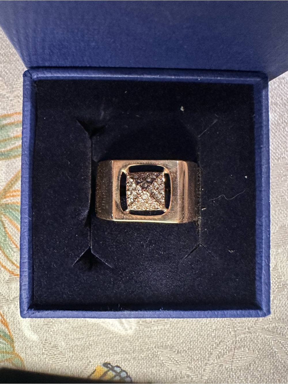 Swarovski Tactic Rose Gold Ring - 1179792 - NIB - Size 58 (7 1/2 US)